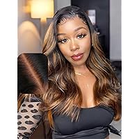 UNICE Bye Bye Knots Pre Everyting Glueless Wig Balayage Brown 7x5 Lace Front Wigs Human Hair Body Wave Pre Plucked Pre Cut Bleached Knots Ready to Go Human Hair Wig 150% Density 18 inch