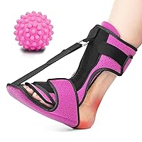 Plantar Fasciitis Night Splint: Plantar Fasciitis Brace with Massage Ball for Pain Relief Caused by Plantar Fasciitis Achilles Tendonitis Foot Drop Flat Arch Heel Spur | One Size for Women Men
