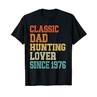 Funny Retro Classic Dad Hunting Lover Since 1976 T-Shirt