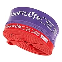 TheFitLife Pull Up Assistance Bands- Resistance Bands for Working Out Purple+Red