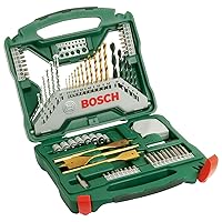 Bosch 70-Pieces X-Line Titanium Drill and Screwdriver Bit Set (for Wood, Masonry and Metal, Accessories Drills)