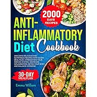 ANTI-INFLAMMATORY DIET COOKBOOK: 2000 DAYS DELICIOUS AND NUTRITIOUS RECIPES WITH 30-DAY MEAL PLAN | STRENGTHEN YOUR IMMUNE SYSTEM, DECREASE INFLAMMATION, DETOX YOUR BODY, AND BALANCE HORMONES