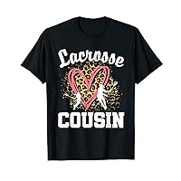 Lacrosse Cousin Leopard Heart T-Shirt