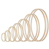 Wooden Rings for Crafts, Macrame, Crochet, Jewelry Making, Natural Unfinished 3 inch Wood Rings (75mm, 30 Pack)