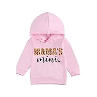 Infant Toddler Baby Girls Hoodies Outfits Mama's Mini Letter Sweatshirts Casual Hooded Shirts Pullover Sweater Top