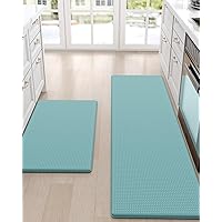 DEXI Kitchen Rugs and Mats Cushioned Anti Fatigue Comfort Mat Non Slip Standing Rug 2 Pieces Set 17
