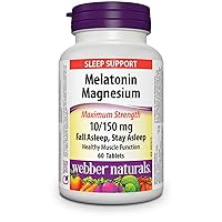 Webber Naturals Melatonin Magnesium 10/150 mg · Maximum Strength, 60 Tablets