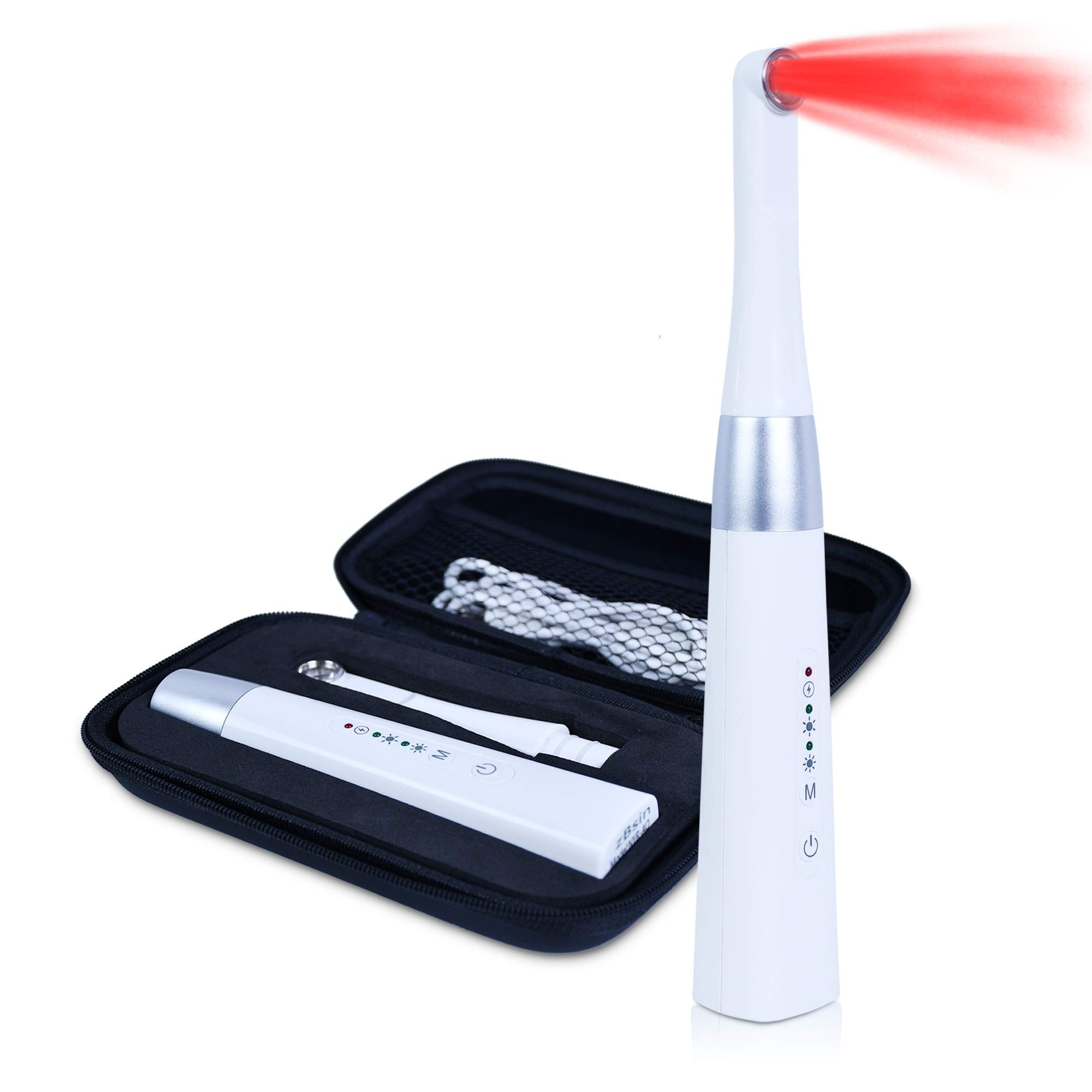 zobosin Red Light Therapy for Cold Sore and Canker Sore, 660nm, 850nm, Near Infrared LEDs Light Therapy Device, Narrow Beam Size Coverage for Oral Sore Problem.