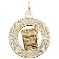 Rembrandt Charms Atlantic City Charm, 10K Yellow Gold