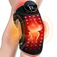 Red Light Therapy for Knee Vibration Massager Knee for Pain Relief, 660nm&850nm, Rechargeable Wireless Controller