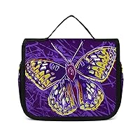 Abstract Art Butterfly Travel Toiletry Bag Makeup Portable Cosmetic Bag Hanging Organizer for Women Men