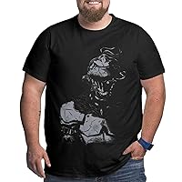 Anime Goblin Slayer Big and Tall Shirt Men's Summer Crew Neck Short Sleeve Plus Size Cotton Tees