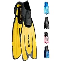 Cressi Adult Snorkeling Fins with Self-Adjustable Comfortable Full Foot Pocket | Perfect for Traveling | Agua: made in Italy