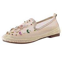 Women Shoes Fashion Flat Sequins Casual Shoes Soft Sole One Foot Penetrating Breathable Women's Air 1 Low Casual Shoes