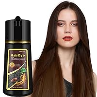 Dark Coffee Hair Dye Shampoo 3 in 1, Natural Hair Color Shampoo Brown for Men & Women Hair Colors in Minutes, Long-Lasting Brown Hair Dye for 100% Gray Hair Coverage Hair Dye 500ml (Dark coffee)