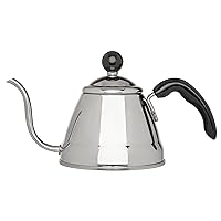 Fino Pour Over Coffee Kettle, 18/8 Stainless Steel, 6-Cup, 1L Capacity and Bonus HIC Coffee Measure Scoop, 1 tbsp. Capacity