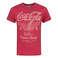 Junk Food Coca Cola Life Tastes Good Men's T-Shirt Grey