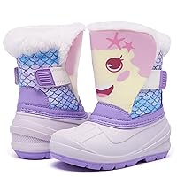 MORENDL Toddler Winter Snow Boots Waterproof Insulated Faux Fur Boys Girls Hiking Boots (Toddler/Little Kid)