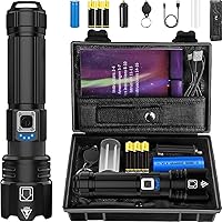 Victoper Rechargeable Flashlight, 20000 High Lumens Super Bright Flashlights, 5 Modes XHP 70.2 Waterproof High Powered LED Tactical Flash Light, Handheld Flashlight for Emergency, Camping, Hiking