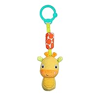Bright Starts Giraffe Chime Along Friends Plush Take-Along Stroller or Carrier Toy, Ages 0 Month+