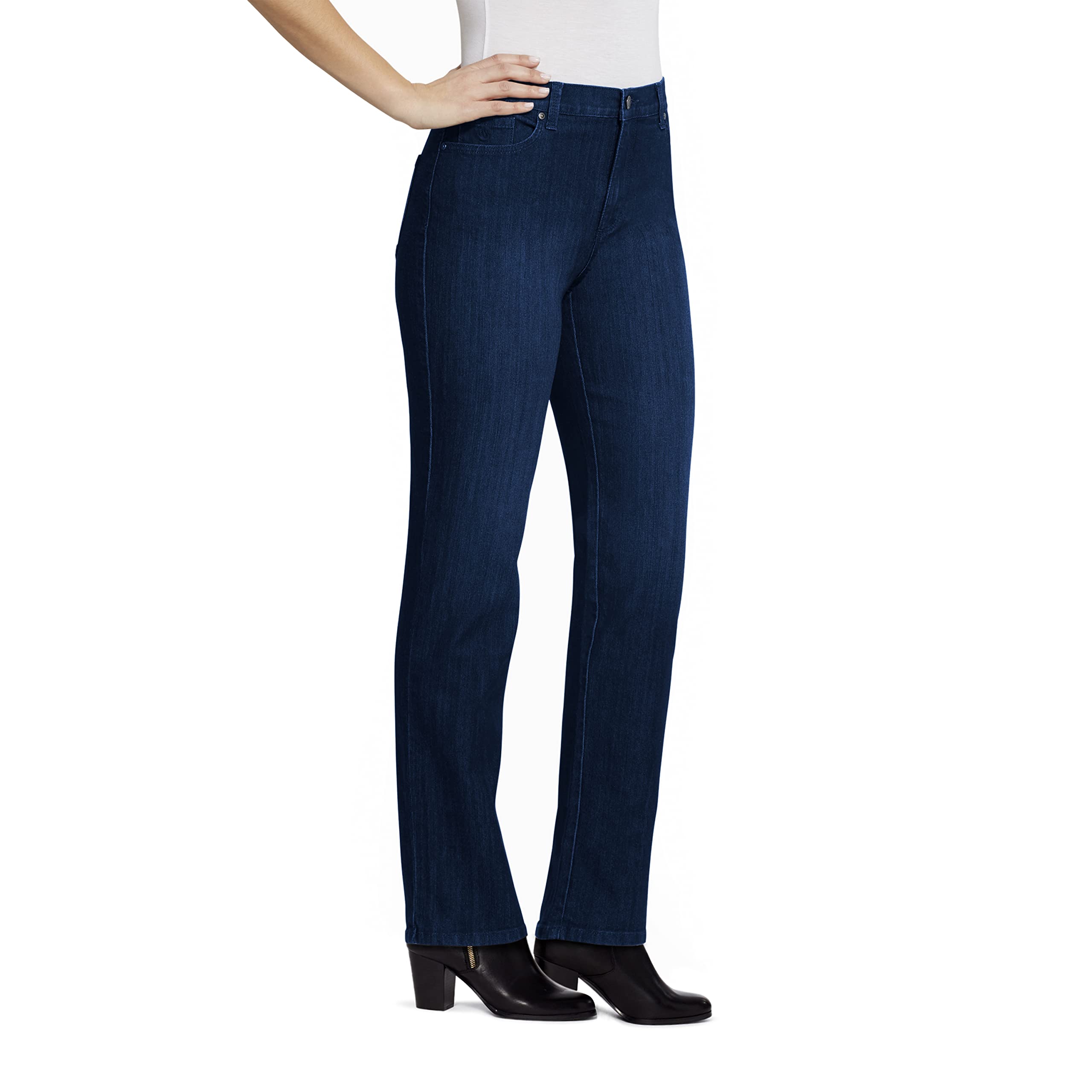 Gloria Vanderbilt womens Amanda Classic High Rise Tapered Jeans, Portland Wash, 6 Petite US