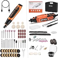HARDELL Mini Cordless Rotary Tool & Rotary Tool Kit, Multi-Purpose Power Rotary Tool for Sanding, Polishing, Drilling, Etching, Engraving, Cutting, Grinding DIY Crafts