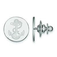 Navy Lapel Pin (14k White Gold)