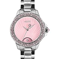 MEDOTA Gratia Women's Studded Automatic Water Resistant Analog Quartz Watch - Pink