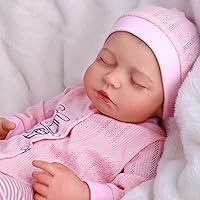 JIZHI Lifelike Reborn Baby Dolls - 18 Inch-Soft Body Realistic-Newborn Baby Dolls American Sleeping Girl Real Life Dolls with Clothes and Toy Accessories Gift for Kids Age 3+