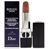 Christian Dior Rouge Dior Couture Lipstick Matte - 100 Nude Look Lipstick (Refillable) Women 0.12 oz