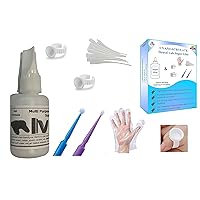 IVORIE Super Glue Adhesive Dental Lab Tools Glue Ring Holder Microbrush Applicator (1oz)
