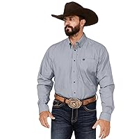 Cinch Men's Striped Long Sleeve Button-Down Western Shirt Blue XX-Large