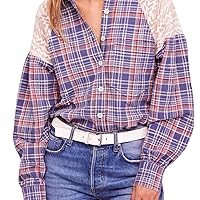 Free People Womens Fireside Nights Button Up Shirt