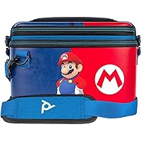 PDP Gaming Officially Licensed Switch Pull-N-Go Travel Case - Mario - Semi-Hardshell Protection - Protective PU Leather - Holds 14 Games and Controller - Works with Switch OLED and Lite