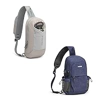 G4Free Sling Backpack RFID Blocking Crossbody Bag+Canvas Sling Crossbody Bag RFID Blocking