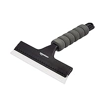 Amazon Basics Window Squeegee with Handle for Car Windows, Glass, Mirror, Black