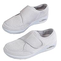 Diabetic Shoes for Women Men Wide Width Comfort Walking Loafers Slip On Shoes Flat Feet Adjustable Lightweight Breathable Shoes