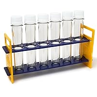Steve Spangler's Large Plastic Test Tubes & Rack, 6 Bottles & 1 Rack
