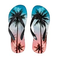 Vantaso Slim Flip Flops for Women Coconut Palm Trees Yoga Mat Thong Sandals Casual Slippers