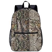 Hunting Camouflage Tree Large Backpack 17Inch Lightweight Laptop Bag with Pockets Travel Business Daypack
