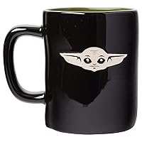 Silver Buffalo Star Wars Mandalorian The Child Wax Resist Ceramic Pottery Mug, 24.5 Ounces