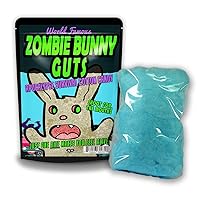 Gears Out Zombie Bunny Guts Cotton Candy - Zombie Rabbit Apocalypse Survival Design - Easter Candy for Kids - Gluten-Free, Made in America, Blue Cotton Candy