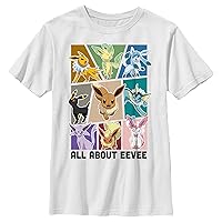 Fifth Sun Kids' Pokemon Eeveelution Boys Short Sleeve Tee Shirt