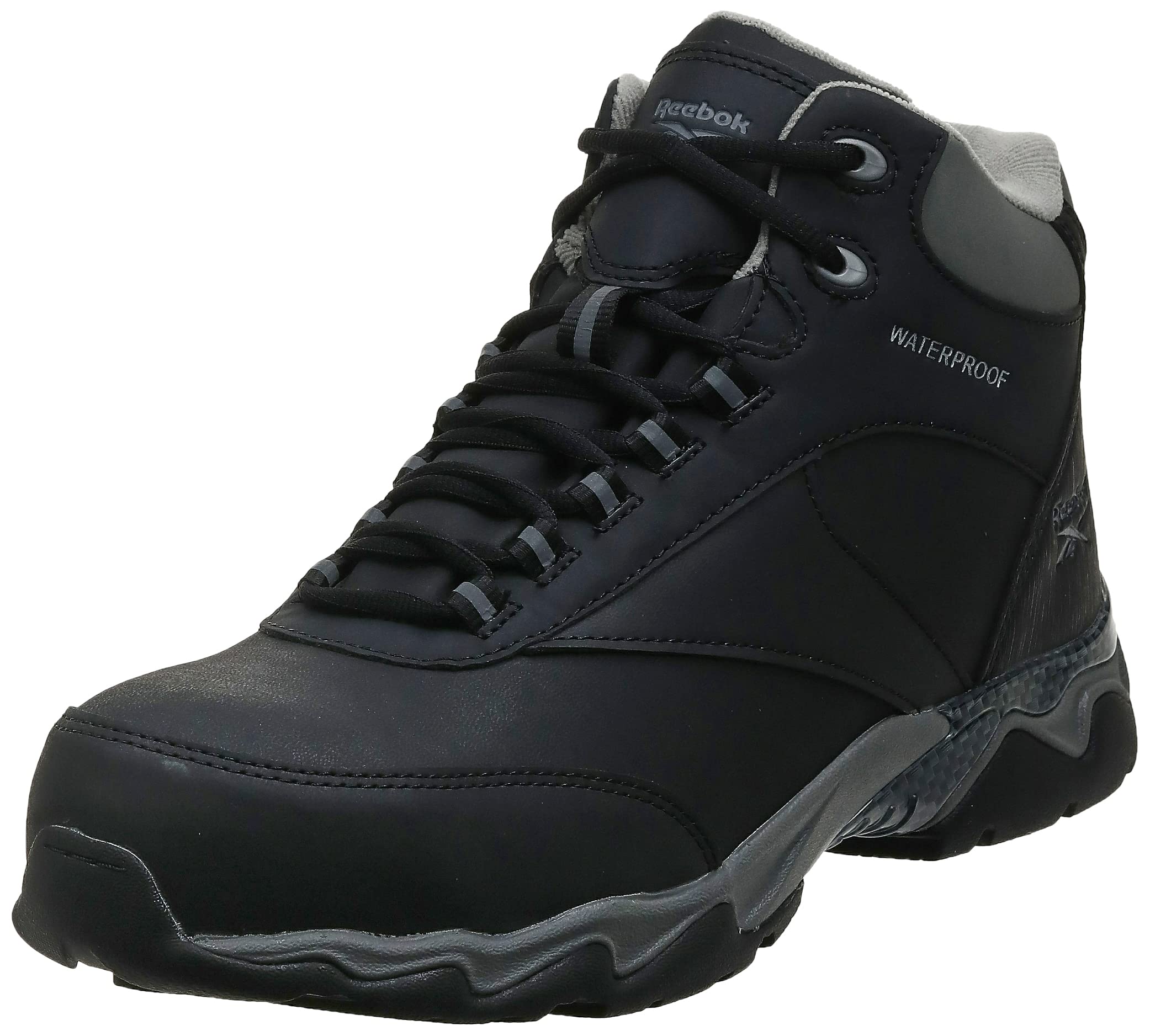 Reebok mens Beamer Safety Toe Waterproof Athletic Work Boot Industrial Construction Shoe, Black, 14 Wide US