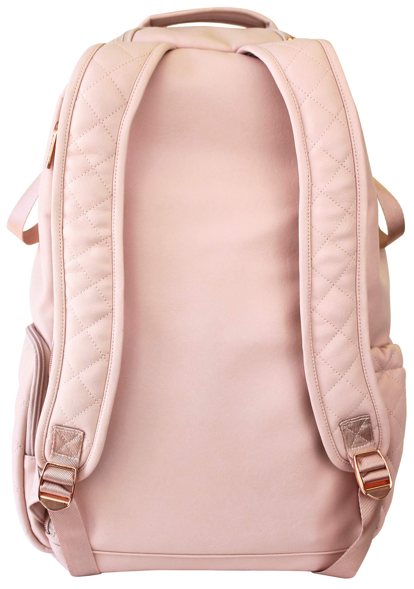 Itzy Ritzy Diaper Bag Backpack - Large Capacity Boss Backpack Diaper Bag Featuring Bottle Pockets, Changing Pad, Stroller Clips and Comfortable Backpack Straps, Blush
