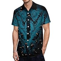 Hearts - Feel The Darkness Hawaiian Shirt for Men Short Sleeve Button Down Summer Tee Shirts Tops