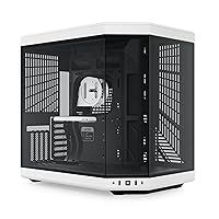 HYTE Y70 Upgraded Modern Aesthetic Dual Chamber Panoramic Tempered Glass Mid-Tower ATX Computer Gaming Case with PCIE 4.0 Riser Cable Included, White (CS-HYTE-Y70-BW)