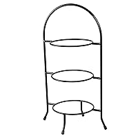 Creative Home Iron Works 3-Tier Metal Dessert Plate Rack Cake Stand Dessert Cupcake Tea Party Serving Platter Stand for Home Gathering Wedding Party, 8.2