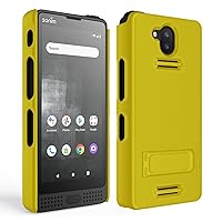 Case Compatible with Sonim XP10 (XP9900), Protective Shell Case with Kickstand and Screen Protector (Yellow)