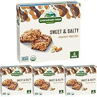 Organic Sweet & Salty Peanut Pretzel Granola Bars, 5 Bars, 6.2 oz. (Pack of 4)